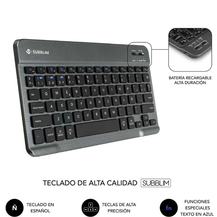 Subblim Keytab Pro BT para Lenovo Tab Plus 11.5 2025 con Teclado Bluetooth Negro Subblim Keytab Pro BT para Lenovo Tab Plus 11.5 2025 con Teclado Bluetooth Negro